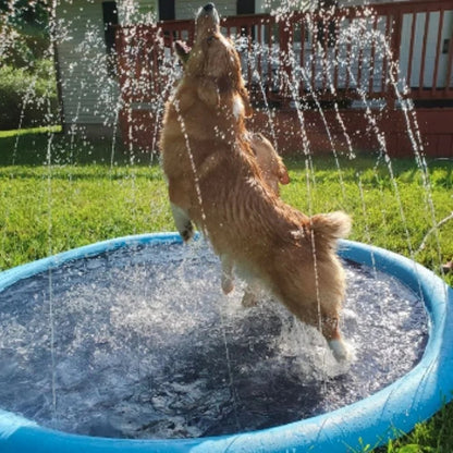 🔥49% de descuento🔥Estera plegable para piscina exterior y rociador de agua.