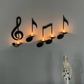 Candelabro con notas musicales