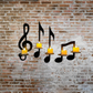 Candelabro con notas musicales
