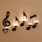 Candelabro con notas musicales